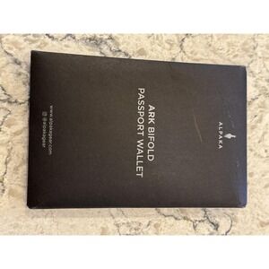 ALPAKA Ark Bifold Passport Wallet Black Travel Organizer Slim Case RFID